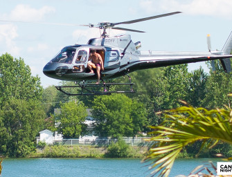 Dan Bilzerian Dove Head First From The Helicopter Bringing Him To Beachclub (Video)